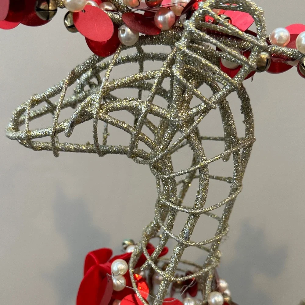 Pier‎ 1 Gold Glitter Wire Standing 22